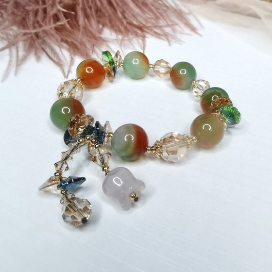 Austrian crystal natural agate tassel bracelet bracelet bracelet bracelet