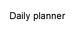 Daily planner