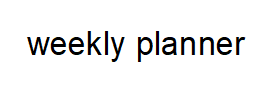 weekly planner